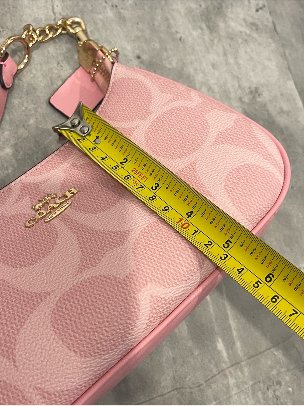 Coach Pink Signature Jacquard Swing Zip Shoulder Bag Crossbody NWT - Picture 6 of 6